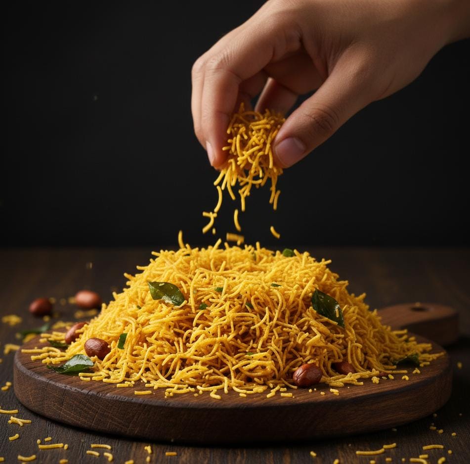 Authentic Sev Namkeen - Traditional Crispy Indian Snack